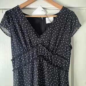 Reformation Gabi Dress Black - Size 6